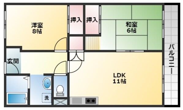 ノースコーポの物件間取画像